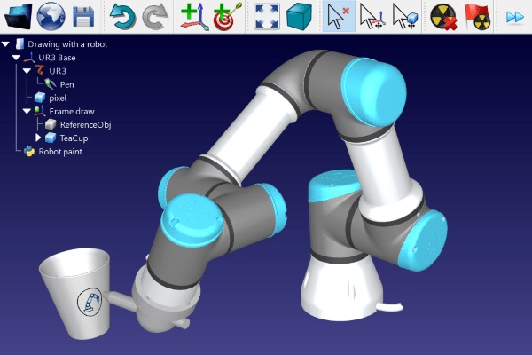 Universal robot UR3 drawing